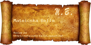 Mateicska Bella névjegykártya